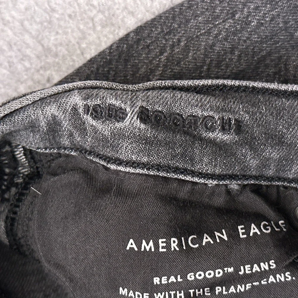 American Eagle 90s Bootcut Jeans Womens 4 SHORT Gray Denim 100%‎ Cotton Mid-Rise